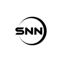 snn-Brief-Logo-Design im Illustrator. Vektorlogo, Kalligrafie-Designs für Logo, Poster, Einladung usw. vektor