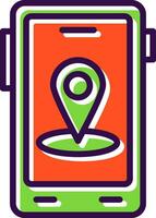 GPS-Navigationsvektor-Icon-Design vektor
