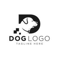 Hund Technologie Logo Design vektor