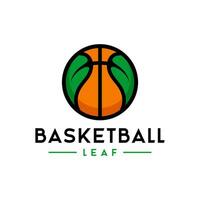 Basketball Blatt Logo Design vektor