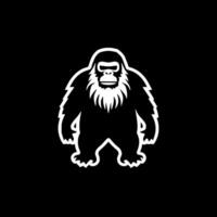 Bigfoot - - schwarz und Weiß isoliert Symbol - - Vektor Illustration