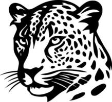 Leopard - - schwarz und Weiß isoliert Symbol - - Vektor Illustration