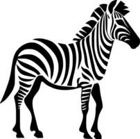 Zebra - - schwarz und Weiß isoliert Symbol - - Vektor Illustration