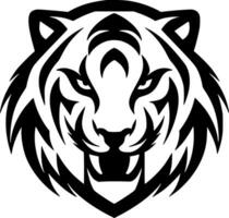 tiger - minimalistisk och platt logotyp - vektor illustration