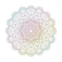 Mandala-Design in Regenbogenfarben vektor