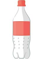 mjuk dryck tömma cola plast flaska vektor