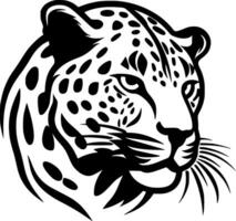 Leopard - - schwarz und Weiß isoliert Symbol - - Vektor Illustration