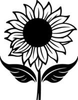 Sonnenblume - - minimalistisch und eben Logo - - Vektor Illustration