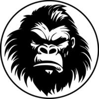 Gorilla - - minimalistisch und eben Logo - - Vektor Illustration