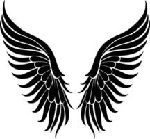 Engel Flügel, schwarz und Weiß Vektor Illustration