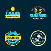 Sommar Retro Vector Logo för banner