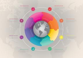 Internationale multinationale moderne Geschäftsinfografik vektor