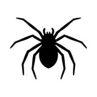 Silhouette einer Spinne, die von einem Netz hängt, verlassene Haus-Horror-Ideen für Halloween vektor