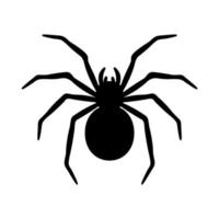 Silhouette einer Spinne, die von einem Netz hängt, verlassene Haus-Horror-Ideen für Halloween vektor