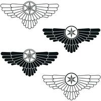 zoroastrian bevingad skiva vektor design