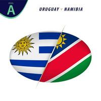 Rugby Wettbewerb Uruguay v Namibia . Rugby gegen Symbol. vektor