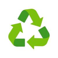 Recycling-Symbol. ein Pfeil, der sich endlos dreht Wiederverwendungskonzept recycelt. vektor