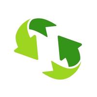 Recycling-Symbol. ein Pfeil, der sich endlos dreht Wiederverwendungskonzept recycelt. vektor