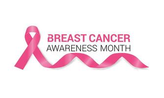 bröst cancer medvetenhet månad är observerats varje år i oktober. baner, affisch, kort, bakgrund design. vektor