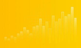 företag presentation tillväxt Diagram. pris Diagram på gul bakgrund. vektor illustration.