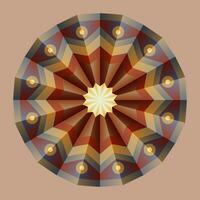 diese ist ein polygonal Muster. diese ist ein braun geometrisch Mandala. asiatisch Blumen- Muster. vektor