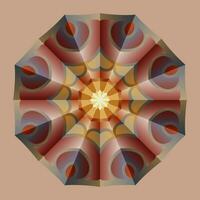diese ist ein polygonal Muster. diese ist ein braun geometrisch Mandala. asiatisch Blumen- Muster. vektor