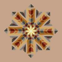 diese ist ein polygonal Muster. diese ist ein braun geometrisch Mandala. asiatisch Blumen- Muster. vektor
