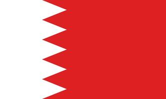 Flagge von Bahrein. Bahrain Flagge Vektor. vektor