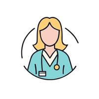 feiern Gesundheitswesen Helden mit diese Doodle-Stil Krankenschwester Illustration. ein minimalistisch Infografik Auszeichnung ihr entscheidend Rolle im Speichern Leben. vektor