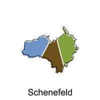 Schenefeld Stadt Karte Illustration. vereinfacht Karte von Deutschland Land Vektor Design Vorlage