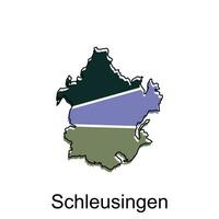 Karte von schleusingen Stadt. Vektor Karte von das Deutsche Land. Vektor Illustration Design Vorlage
