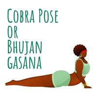 Cobra Pose Social Media Post Mockup. bhujangasana. vektor