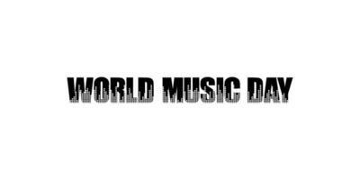 Welt Musik- Tag Text Illustration, zum Logo Typ, Webseite, Kunst Illustration, Poster, Banner oder Grafik Design Element. Vektor Illustration
