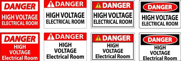 Achtung Zeichen hoch Stromspannung - - elektrisch Zimmer vektor