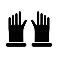 Reinigung Handschuhe Vektor Glyphe Symbol zum persönlich und kommerziell verwenden.