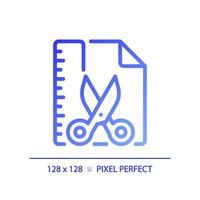 DIY Stengel Pixel perfekt Gradient linear Vektor Symbol. Entwicklung Aktivität. Schule Studenten Aktivitäten. Interaktion. dünn Linie Farbe Symbol. modern Stil Piktogramm. Vektor isoliert Gliederung Zeichnung