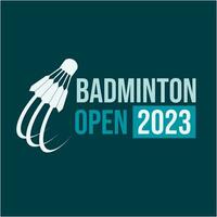 badminton turnering och konkurrens logotyp, ikon och symbol vektor