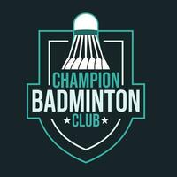 Badminton Verein, Mannschaft oder Turnier Logo, Symbol, Emblem und Abzeichen vektor