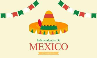 mexikansk oberoende dag bakgrund vektor