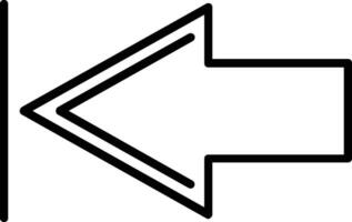 linkes Liniensymbol vektor