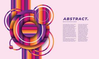 bunt und abstrakt geometrisch Hintergrund Vorlage Kopieren Raum. Kreis Formen und Linie Hintergrund Design. modern Grafik Element zum Poster, Banner, Präsentation Seite oder Landung Buchseite. vektor