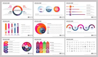 Moderna element av infographics för presentationsmallar vektor