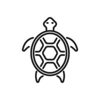 Schildkröte Symbol Vektor im Linie Stil