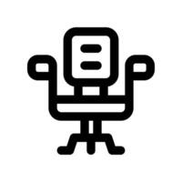 Büro Stuhl Linie Symbol. Vektor Symbol zum Ihre Webseite, Handy, Mobiltelefon, Präsentation, und Logo Design.