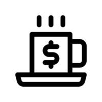 Tasse Linie Symbol. Vektor Symbol zum Ihre Webseite, Handy, Mobiltelefon, Präsentation, und Logo Design.