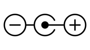 polaritet ikon, 12 volt plugg förbindelse diagram, polaritet efterlevnad vektor