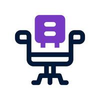 Büro Stuhl Duo Ton Symbol. Vektor Symbol zum Ihre Webseite, Handy, Mobiltelefon, Präsentation, und Logo Design.