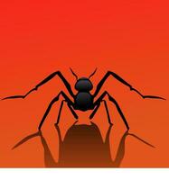 myra djur- vektor logotyp svart Färg på röd orange bakgrund