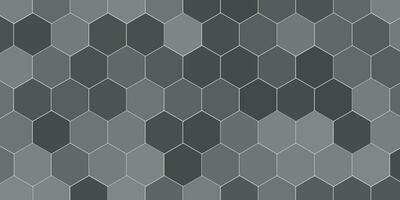 abstrakt Hexagon geometrisch Oberfläche. modern schwarz und grau sechseckig Hintergrund. Luxus Muster. Vektor Illustration.
