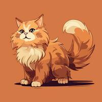 illustration av söt katt söt chibi stil tecknad serie tecken vektor isolerat